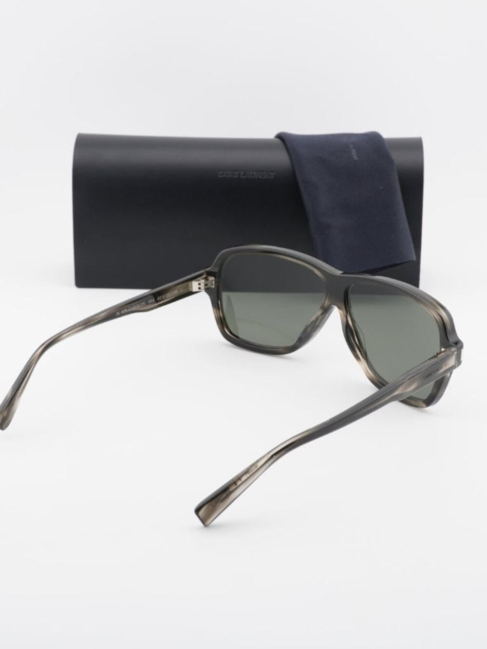 Saint Laurent SL609 CAROLYN 004 Aviator Sunglasses - Havana/Grey - Picture 11 of 11